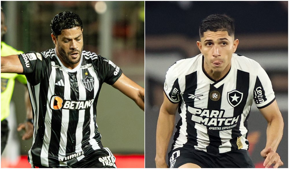 Hulk e Savarino, destaques de Atlético e Botafogo, respectivamente (foto: Montagem com imagens de Pedro Souza/Atlético e Vítor Silva/Botafogo)