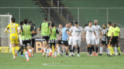 Jogadores de Atlético e Botafogo em tumulto durante duelo pelo Campeonato Brasileiro (foto: Alexandre Guzanshe/EM/D.A Press)