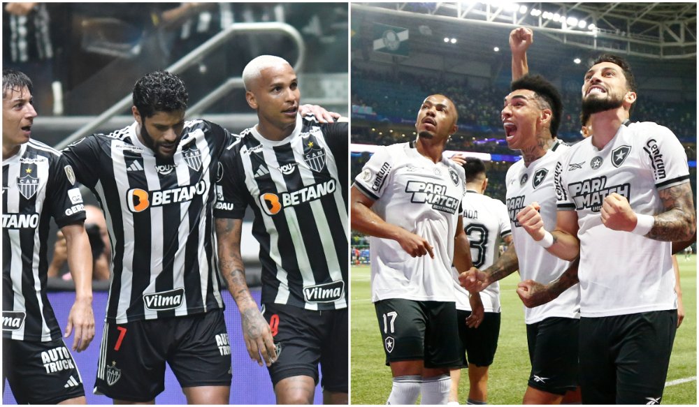 Atlético e Botafogo medirão forças em jogo único pela taça da Libertadores (foto: Montagem com imagens de Alexandre Guzanshe/EM/D.A Press e Vítor Silva/Botafogo)