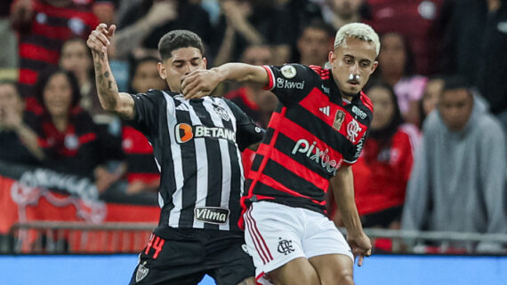 Atlético enfrentou dificuldades contra o Flamengo em 2024 (foto: Pedro Souza/Atlético)