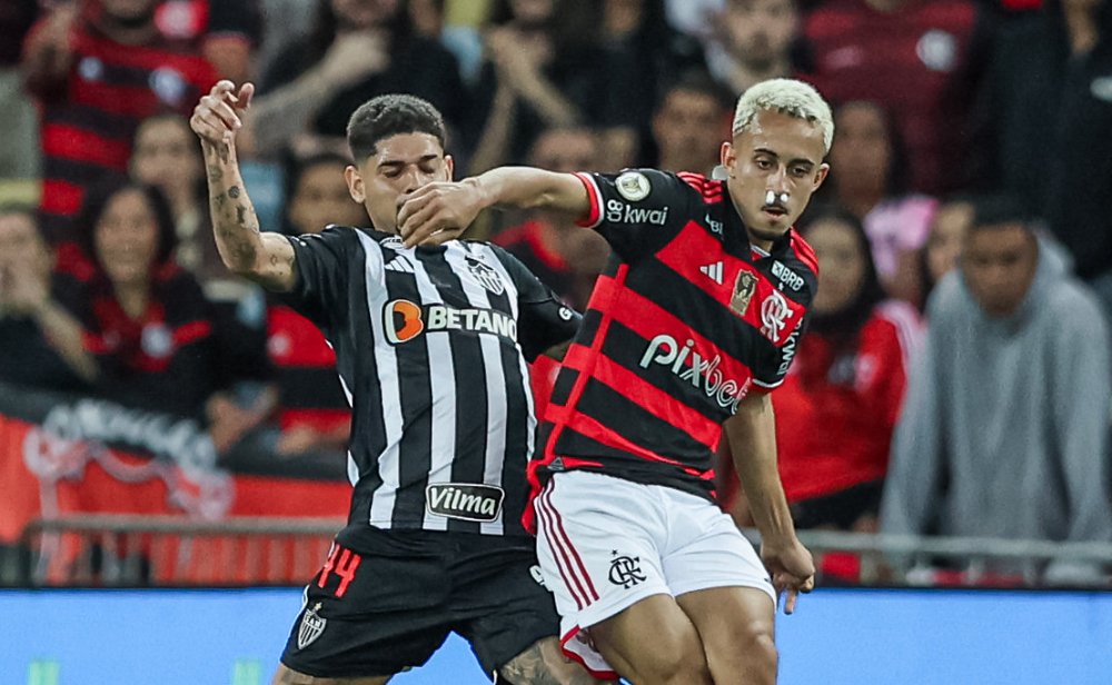 Atlético enfrentou dificuldades contra o Flamengo em 2024 (foto: Pedro Souza/Atlético)