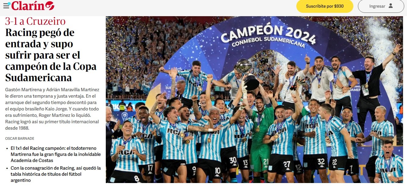 Clarín, da Argentina (foto: Reprodução)