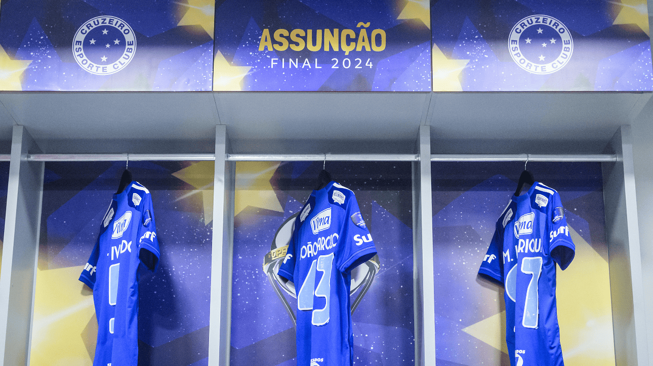 Vestiário do Cruzeiro para a final da Sul-Americana