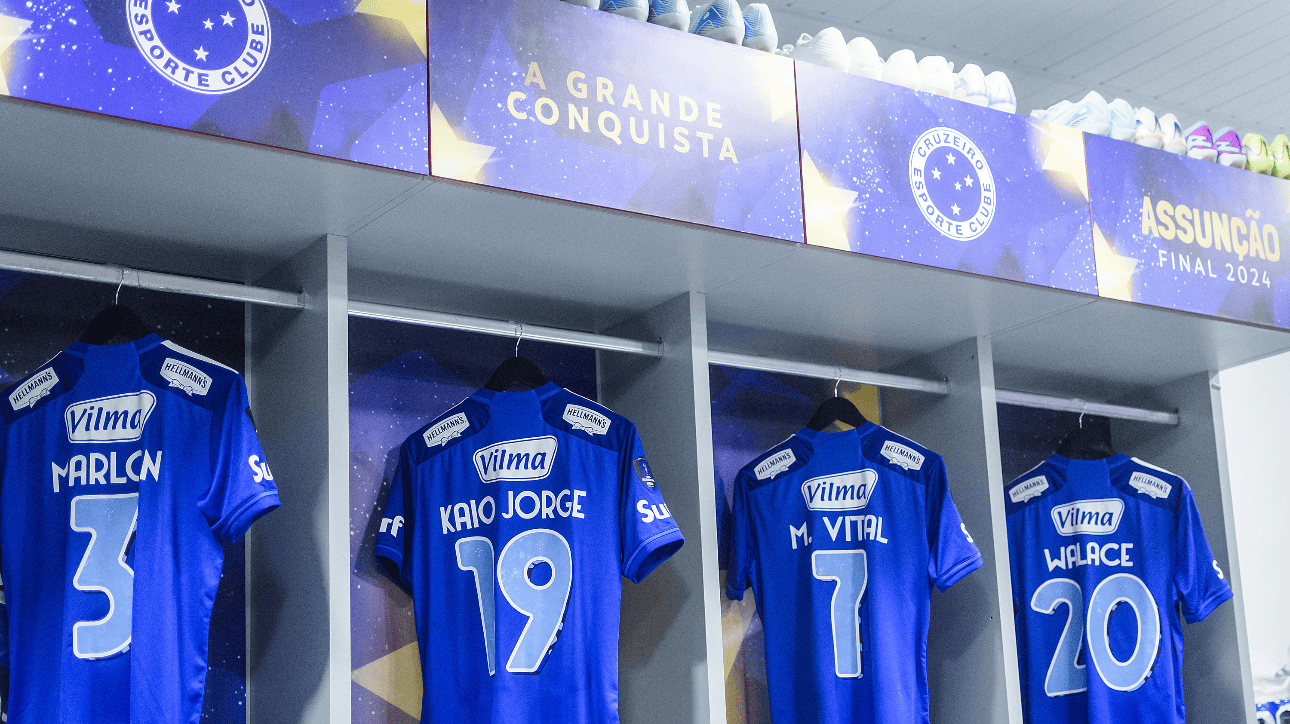 Vestiário do Cruzeiro para a final da Sul-Americana