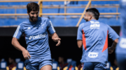 Jogadores do Cruzeiro em treino para final da Sul-Americana - Lucas Silva e William (foto: Gustavo Aleixo/Cruzeiro)