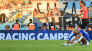 Matheus Pereira, do Cruzeiro, chorando após a derrota para o Racing na final da Sul-Americana (foto: Daniel Duarte/AFP)