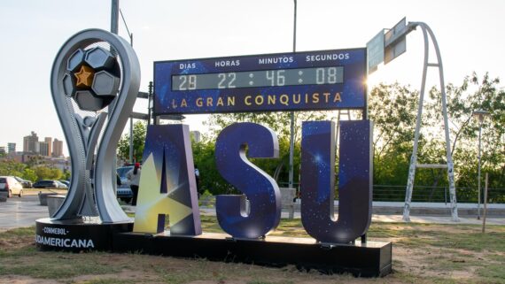 Cronômetro para a final da Sul-Americana (foto: Reprodução/Conmebol)