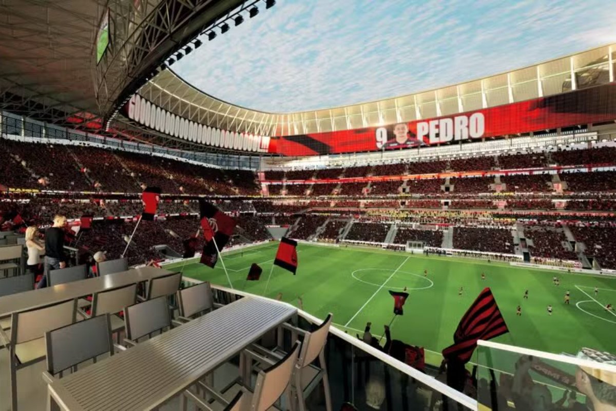 Imagens do projeto do estádio do Flamengo (foto: Reprodução)