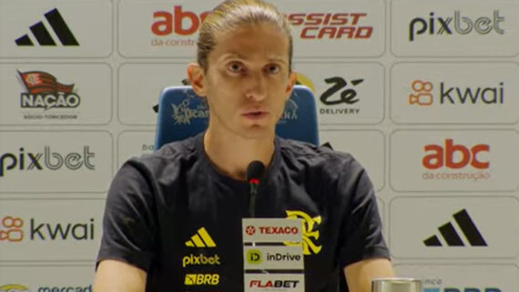 Filipe Luís, técnico do Flamengo (foto: Reprodução/Fla TV)