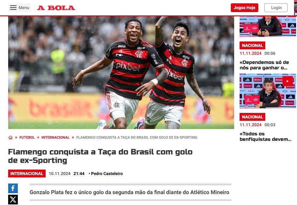 A Bola, jornal (foto: Reprodução)