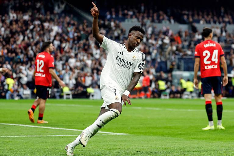 Vini Jr. marca três vezes em goleada e afasta crise no Real Madrid