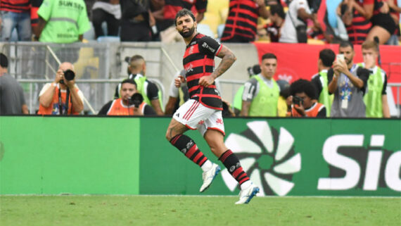 Gabigol, atacante do Flamengo (foto: Alexandre Guzanshe/EM D.A Press)