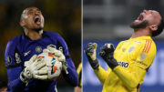 John e Everson, goleiros de Botafogo e Atlético (foto: Mauro PIMENTEL - JUAN MABROMATA / AFP)