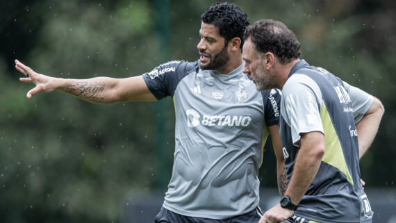 Hulk rasgou elogios ao trabalho de Milito no Atlético (foto: Pedro Souza/Atlético)