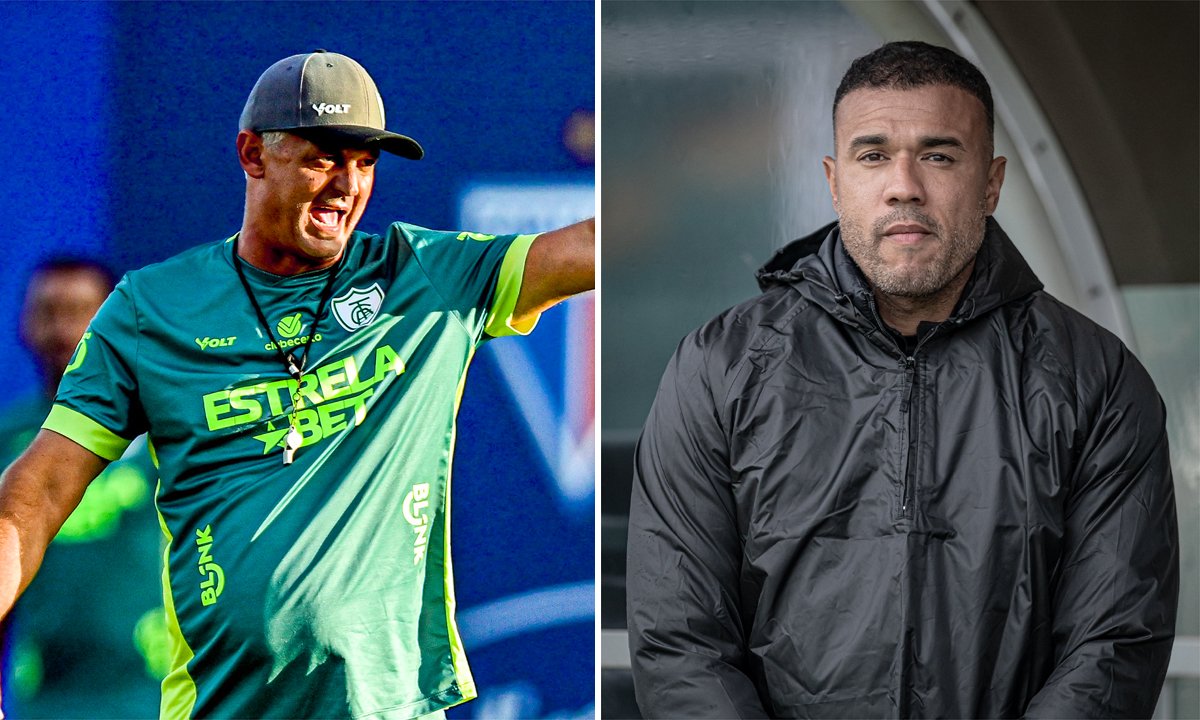 Lisca e Roger (foto: Mourão Panda/América e Athletic Club/Divulgação)