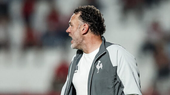 Gabriel Milito, técnico do Atlético, durante derrota para o Atlético-GO (foto: Pedro Souza/Atlético)