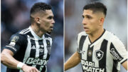 Paulinho e Savarino, atacantes de Atlético e Botafogo (foto: Pedro Souza/Atlético Vitor Silva/Botafogo)