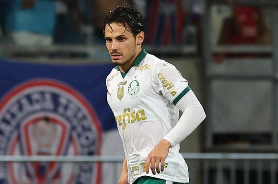 Raphael Veiga durante jogo do Palmeiras (foto: Cesar Greco/Palmeiras)