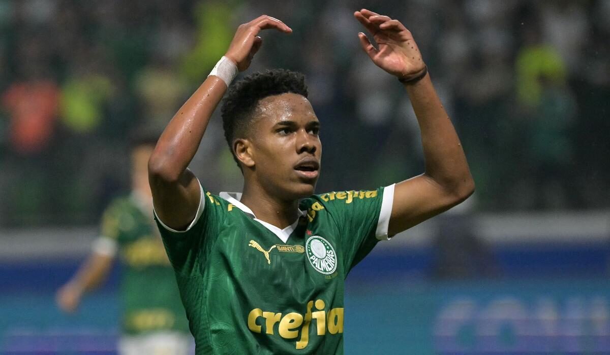 Estêvão Willian, atacante do Palmeiras (foto: NELSON ALMEIDA / AFP)