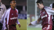 Romário e Alessandro em jogo pelo Fluminense contra o Atlético no Brasileiro de 2004 (foto: Marcos Michelin e Paulo Filgueiras/EM D.A Press)