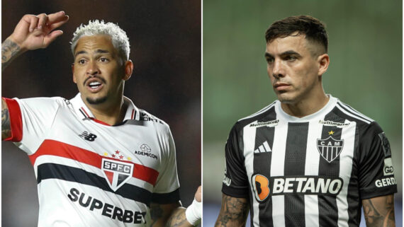 São Paulo e Atlético medirão forças pelo Campeonato Brasileiro (foto: Miguel Schincariol/São Paulo e Pedro Souza/Atlético)