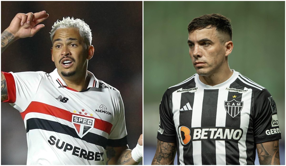São Paulo e Atlético medirão forças pelo Campeonato Brasileiro (foto: Miguel Schincariol/São Paulo e Pedro Souza/Atlético)