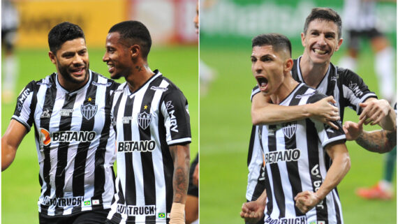 Multicampeões pelo Atlético, Tchê Tchê e Savarino agora sonham com título como algozes pelo Botafogo (foto: Montagem com imagens de Ramon Lisboa/EM/D.A Press e Alexandre Guzanshe/EM/D.A Press)