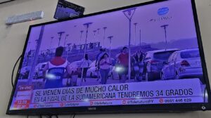 Canal de TV do Paraguai mostram preocupação com clima no dia da final da Sul-Americanal - Crédito: 