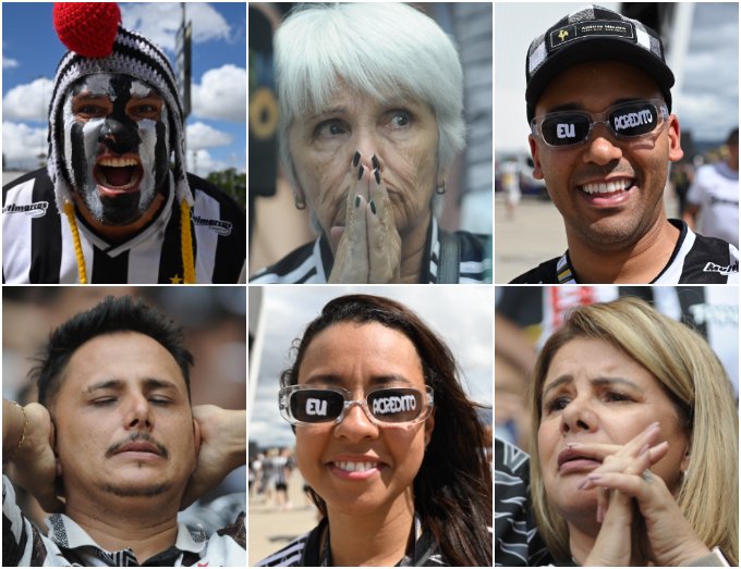 Torcedores do Atlético na final da Copa do Brasil contra o Flamengo (foto: Alexandre Guzanshe/EM/D.A Press e Leandro Couri/EM/D.A Press)