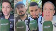 Torcedores de Atlético e Botafogo em entrevista ao No Ataque em Buenos Aires (foto: Torcedores de Atlético e Botafogo gastaram ao menos R$ 3,5 mil para ir a Buenos Aires)