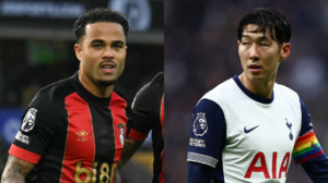 Justin Kluivert, do Bournemouth, e Son, do Tottenham - Crédito: 