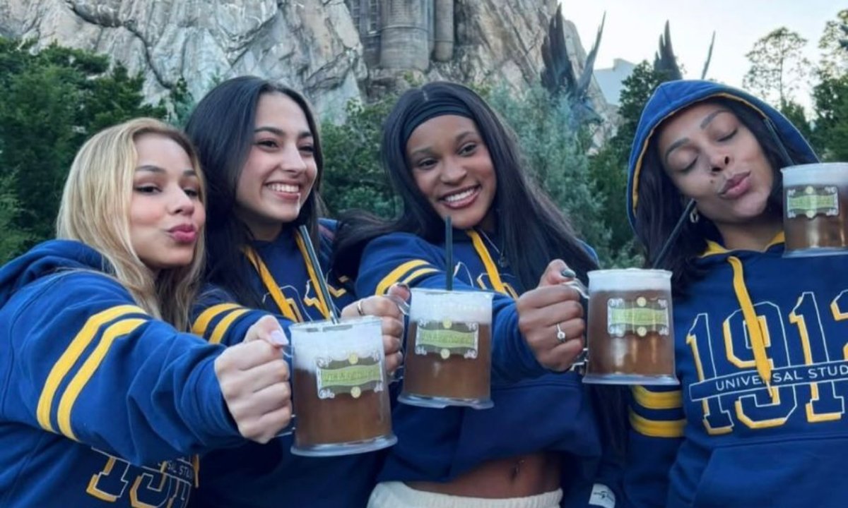 Medalhistas olímpicas durante férias em Orlando (foto: Reprodução)