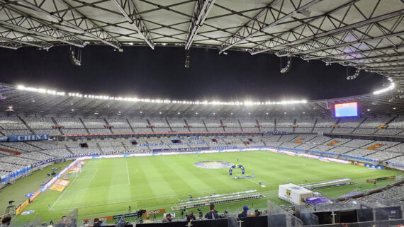 Jogo entre Cruzeiro e Palmeiras, no Mineirão (foto: João Victor Pena/No Ataque)