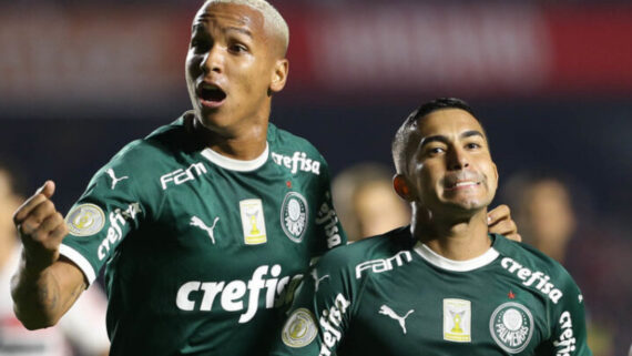 Deyverson e Dudu pelo Palmeiras (foto: Cesar Greco/Palmeiras)