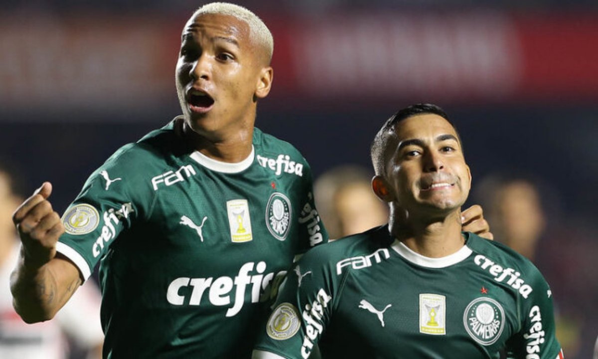 Deyverson e Dudu pelo Palmeiras (foto: Cesar Greco/Palmeiras)