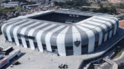 Vista aérea da Arena MRV, estádio do Clube Atlético Mineiro, no bairro Califórnia, em Belo Horizonte (foto: Leandro Couri/EM D.A Press)