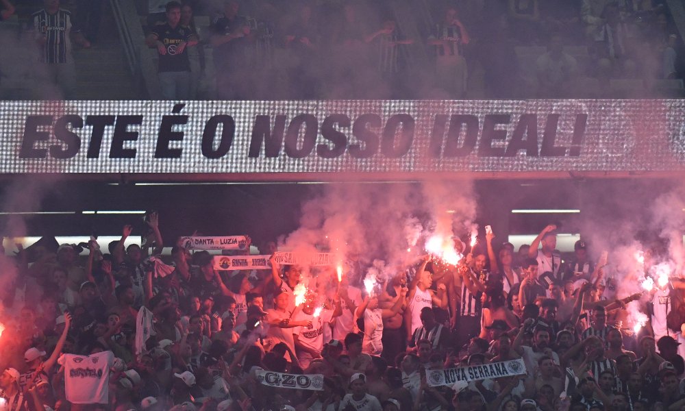 Torcida do Atlético na Arena MRV (foto: Alexandre Guzanshe/EM/D.A Press)