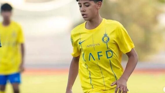 Cristiano Ronaldo Jr. filho de CR7, joga no sub-13 do Al Nassr (foto: Reprodução/Instagram)