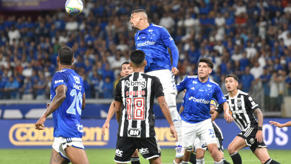 Lance do jogo entre Cruzeiro e Atlético no dia 10 de agosto de 2024 pela 22ª rodada do Campeonato Brasileiro (foto: Ramon Lisboa/EM D.A Press)