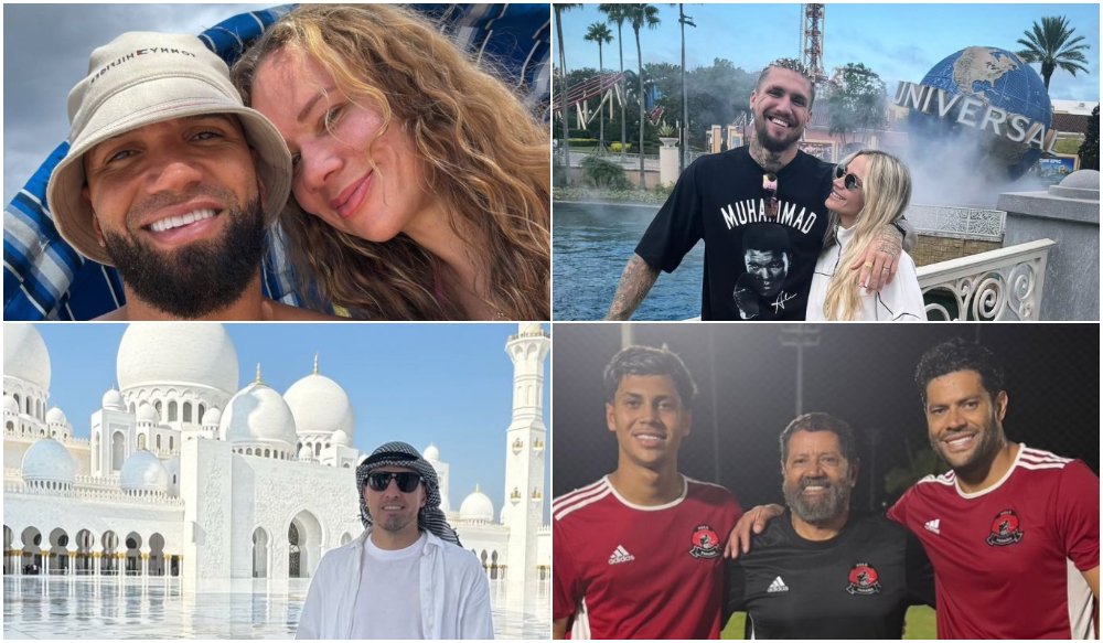 Everson, Lyanco, Battaglia e Hulk em férias do Atlético (foto: Reprodução/Instagram (4))