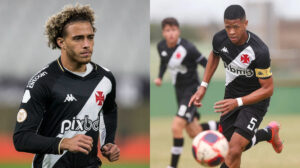 Figueiredo e Cauan Barros, reforços do América para 2025, em ação pelo Vasco - Crédito: 