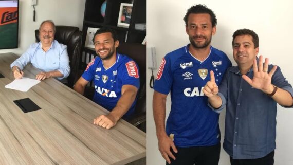 Fred foi anunciado pelo Cruzeiro em 2017 (foto: Reprodução)