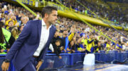 Fernando Gago, técnico do Boca Juniors, em La Bombonera (foto: Alejandro Pagni/AFP)