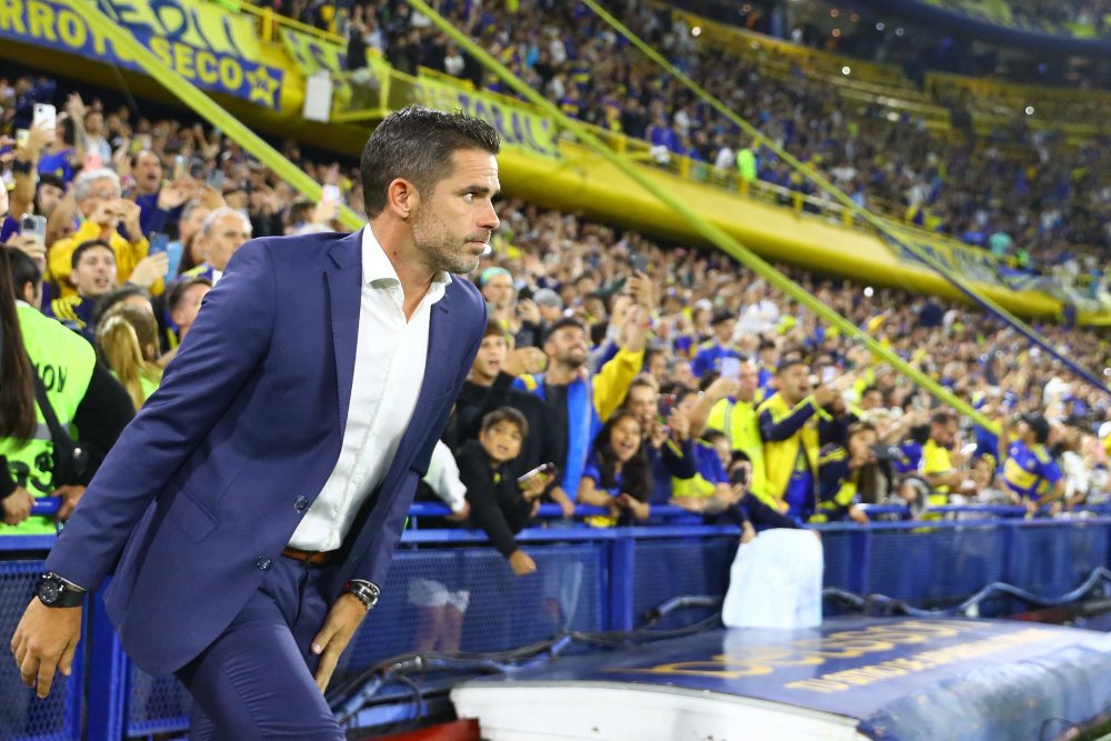 Fernando Gago, técnico do Boca Juniors, em La Bombonera (foto: Alejandro Pagni/AFP)