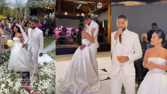 Titular do Cruzeiro se casou no Rio de Janeiro (foto: Reprodução/stories do Instagram)