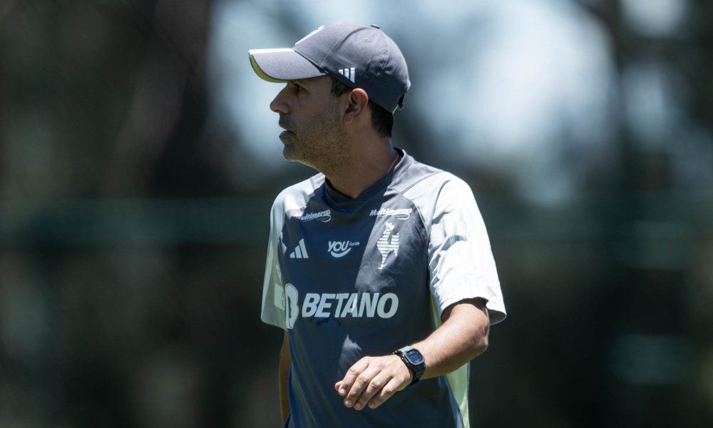 Lucas Gonçalves em treino do Atlético na Cidade do Galo (foto: Pedro Souza/Atlético)