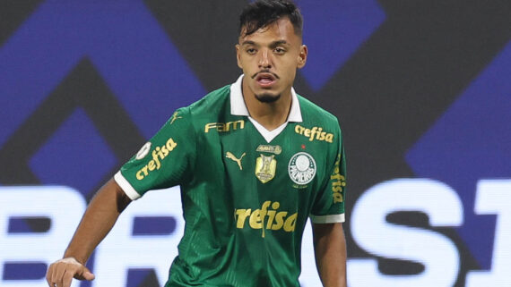 Gabriel Menino em jogo pelo Palmeiras (foto: Cesar Greco/Palmeiras/by Canon)