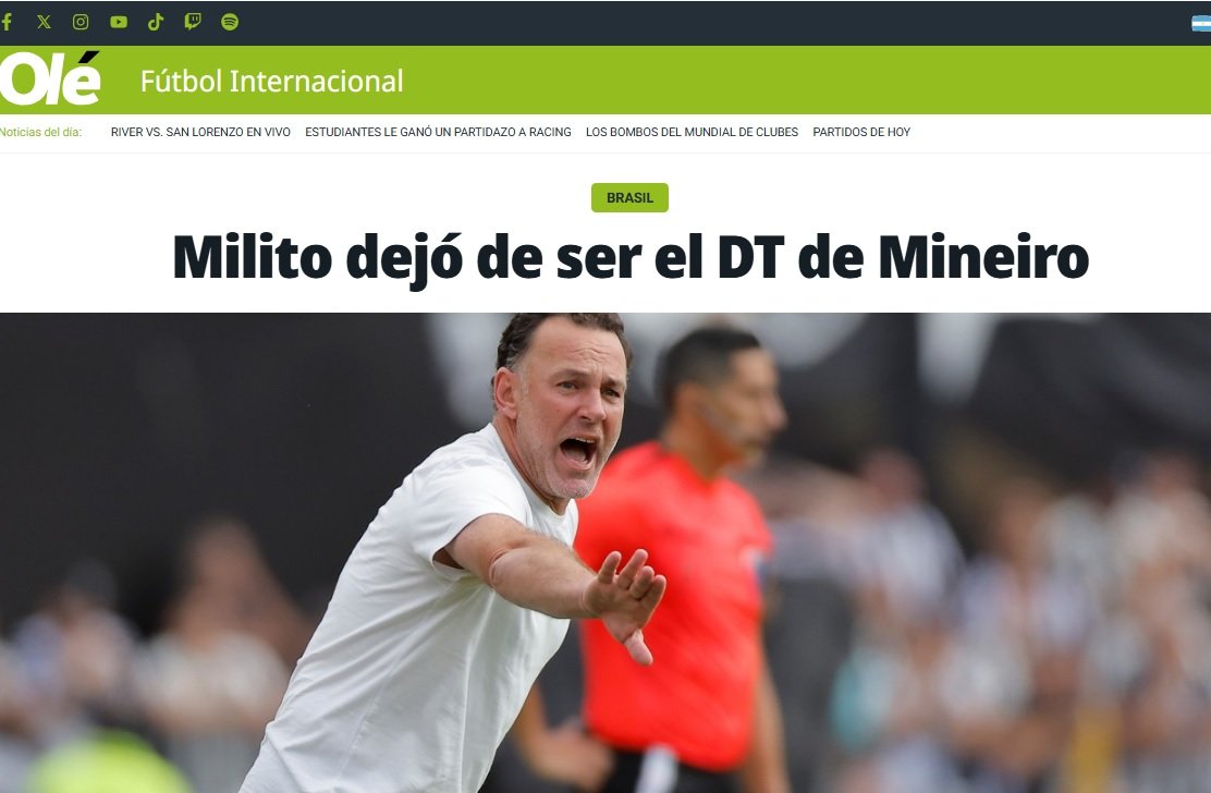 Capa do jornal Olé (foto: Reprodução)