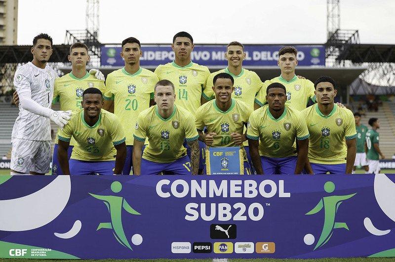 Seleção Brasileira no Sul-Americano sub-20 (foto: RAFAEL RIBEIRO/CBF)