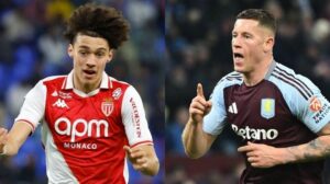 Akliouche, do Monaco, e Barkley, do Aston Villa - Crédito: 